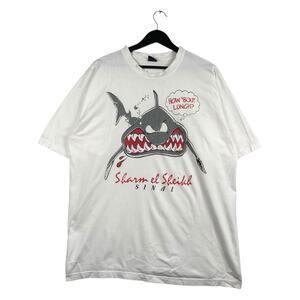 Vintage  Sharm El Sheikh Shark Tourist Souvenir T-Shirt XL
